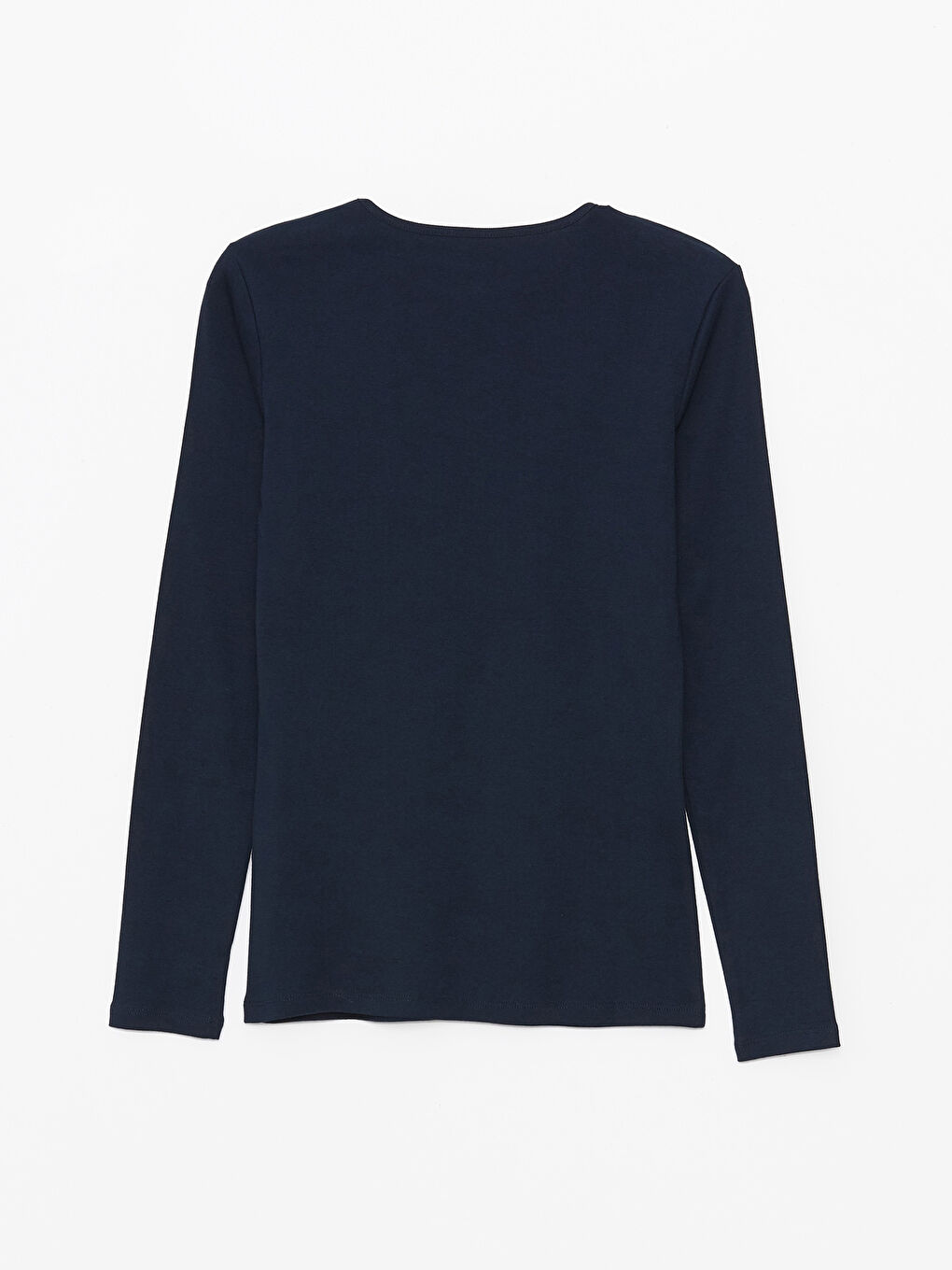 Crew Neck Plain Long Sleeve Women's T-Shirt -S48203Z8-RFF