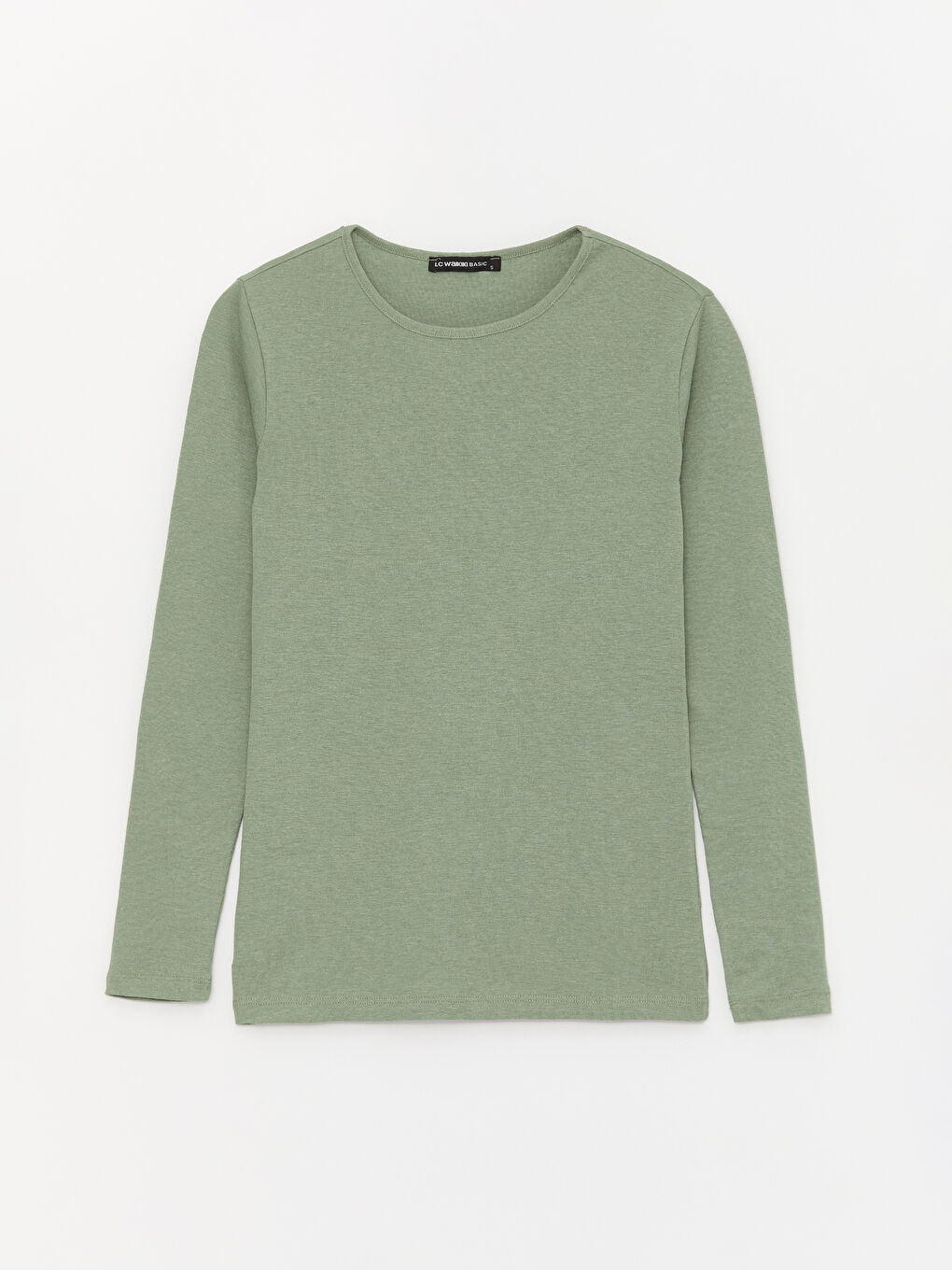 Crew Neck Regular Long Sleeve Women's T-shirt -S48204Z8-LAC