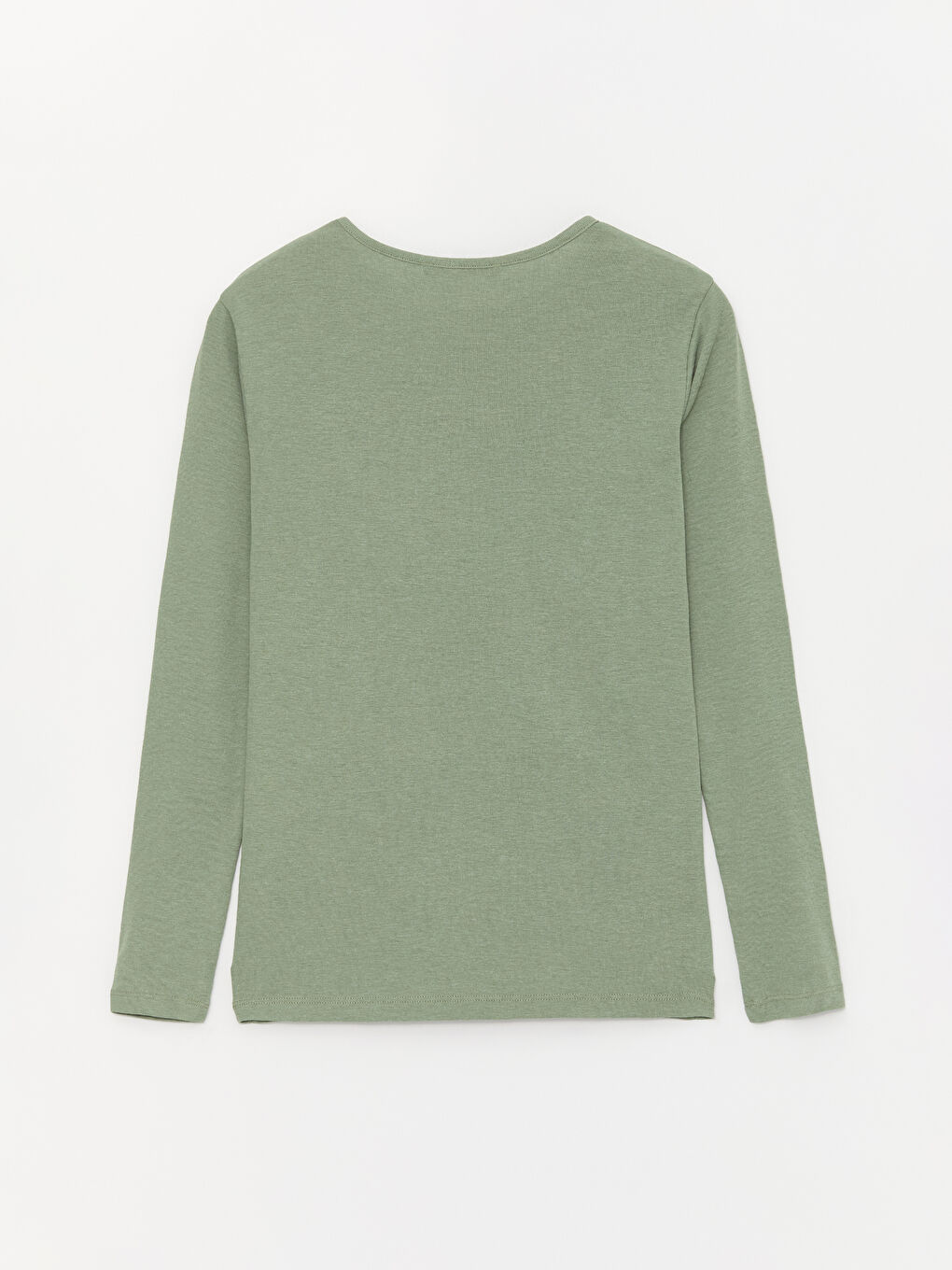 Crew Neck Regular Long Sleeve Women's T-shirt -S48204Z8-LAC