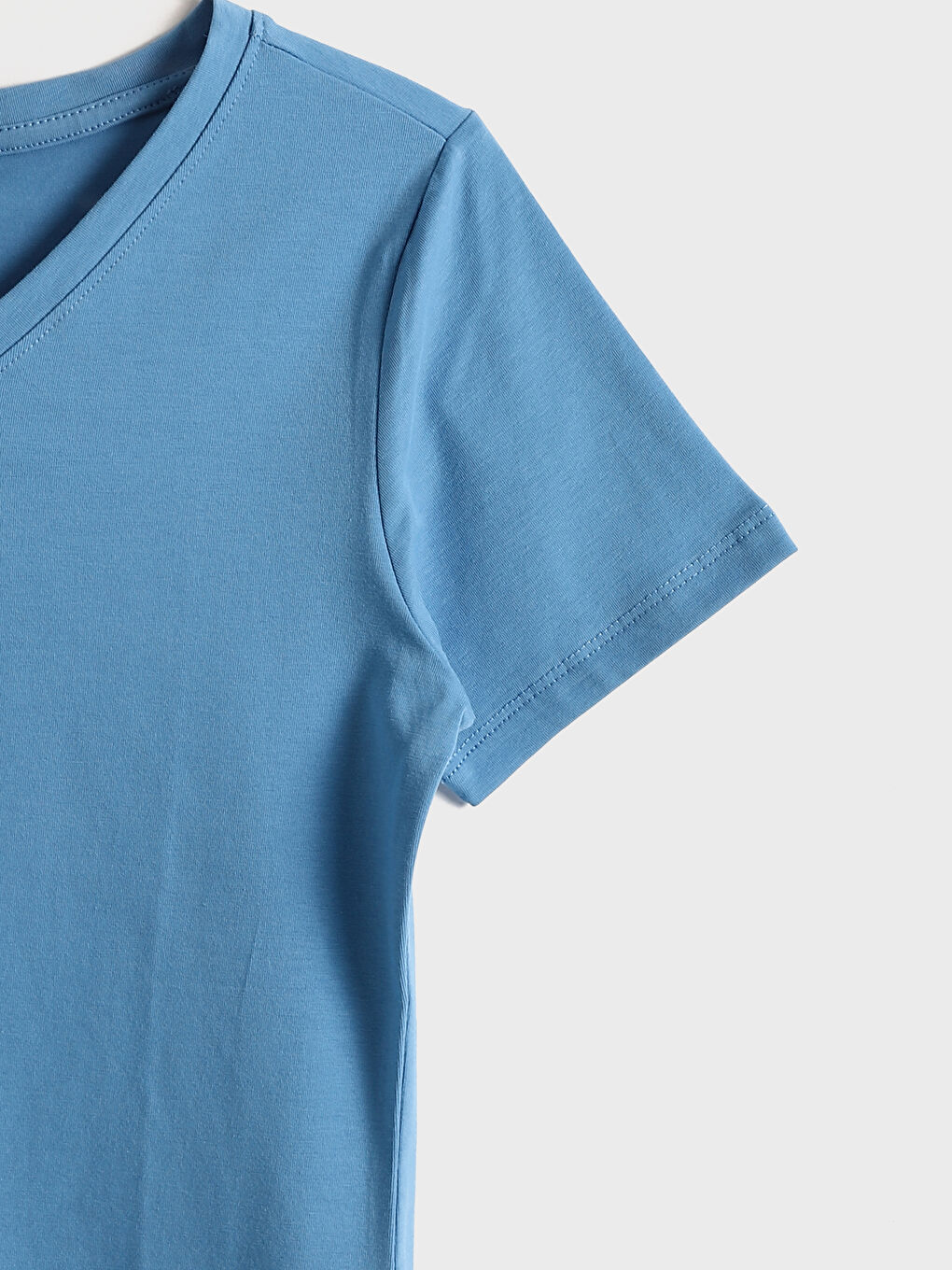 V Neck Straight Short Sleeve Women T-Shirt -S48208Z8-KYP