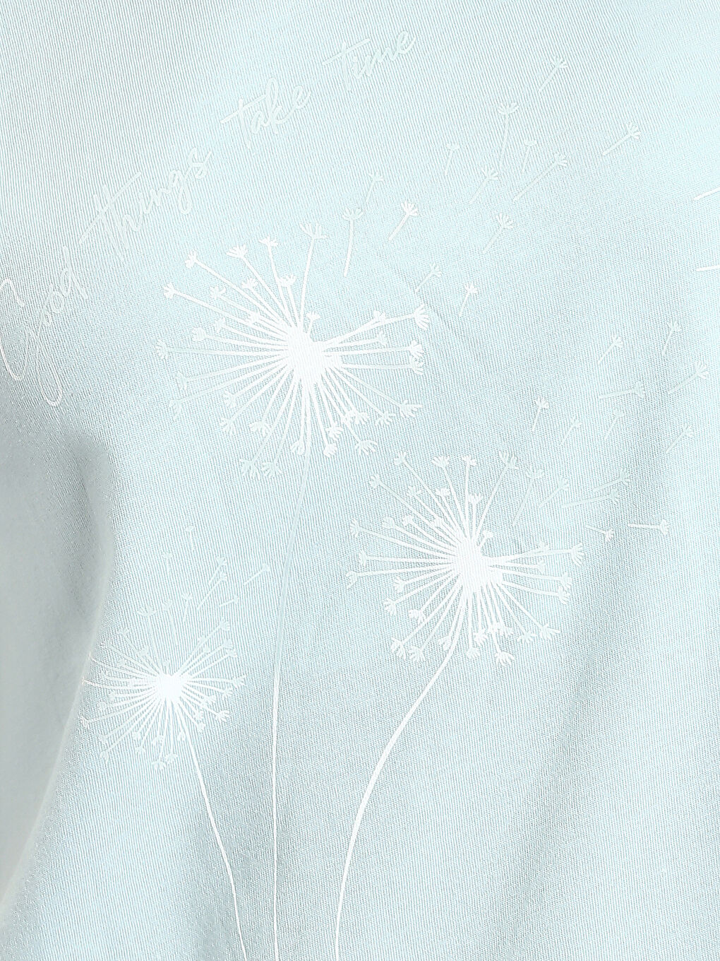 Tricou cu Mânecă Scurtă Imprimat cu Guler Rotund pentru Femei-4