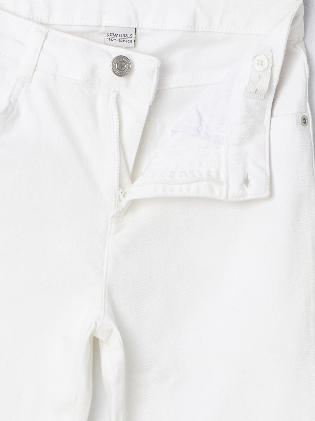 Girls' Trousers with Adjustable Elastic Waist-3