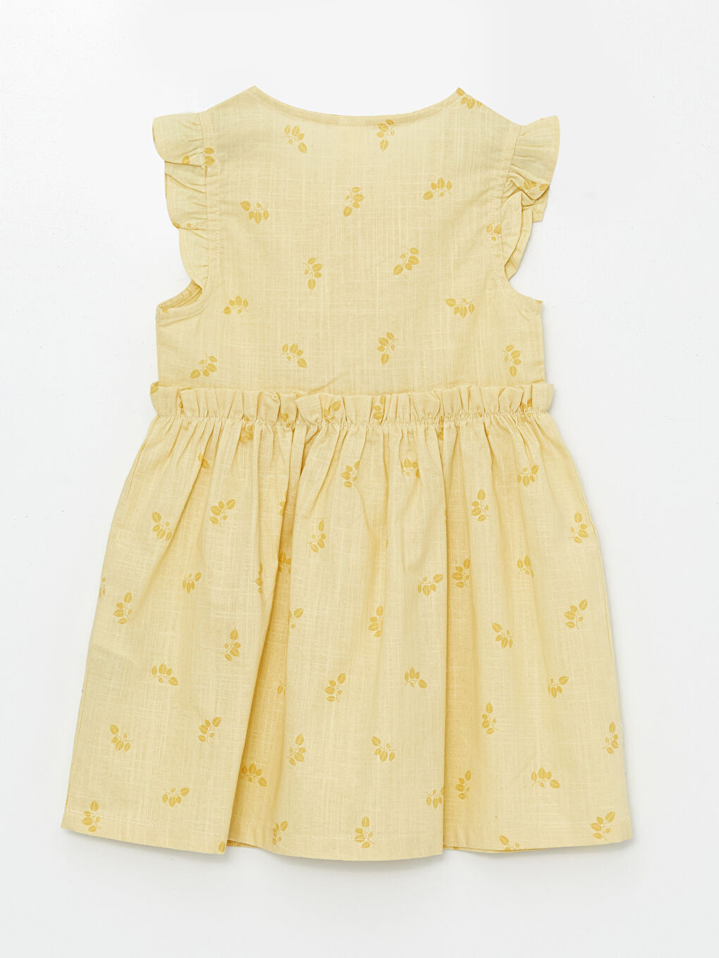 LCW Kids Crew Neck Floral Linen Blend Baby Girls' Dress -S48222Z1-LUG