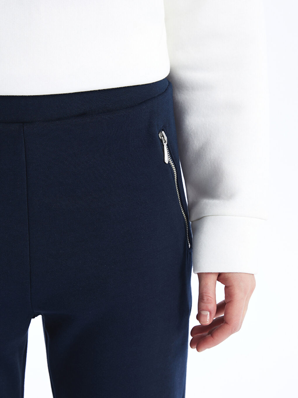 Women's Elasticated Waist Plain Sweatpants -S48233Z8-RFF