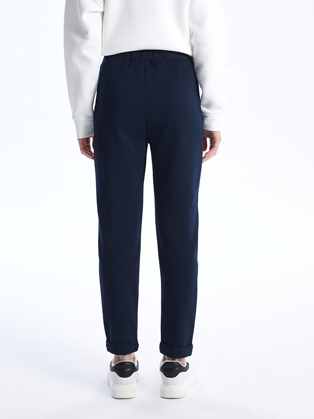 Women's Elasticated Waist Plain Sweatpants -S48233Z8-RFF
