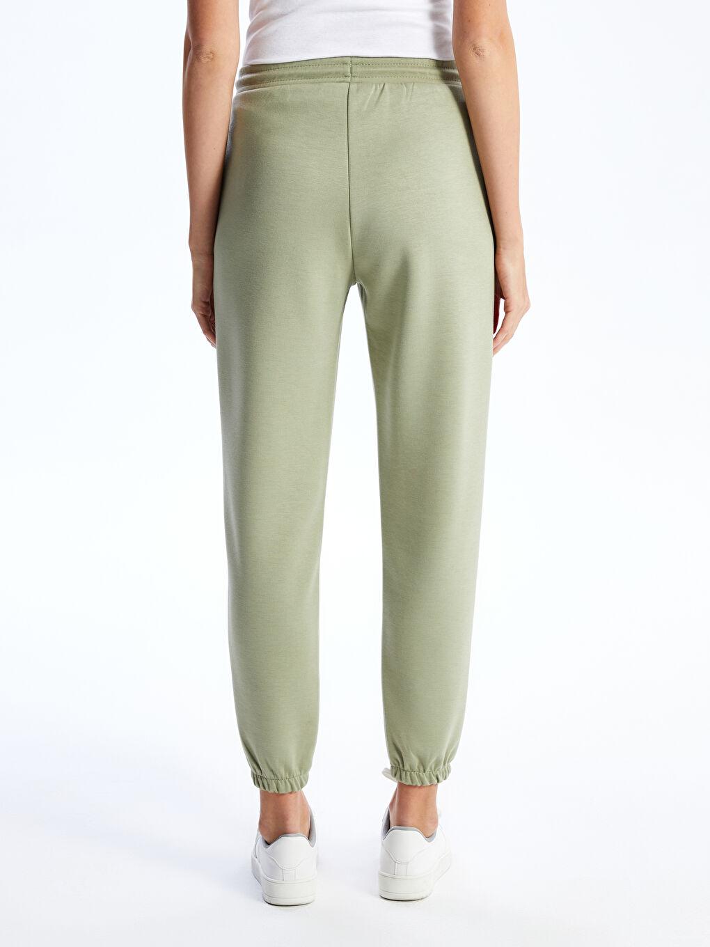 LCWAIKIKI Basic Γυναικεία Παντελόνια Φούτερ Joggers με Ελαστική Μέση και Απλό Σχέδιο -S48239Z8-GHY