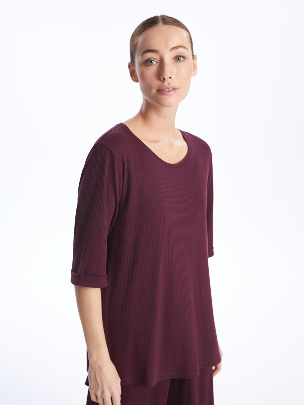 Crew Neck Regular Women's T-shirt -S48243Z8-HNV