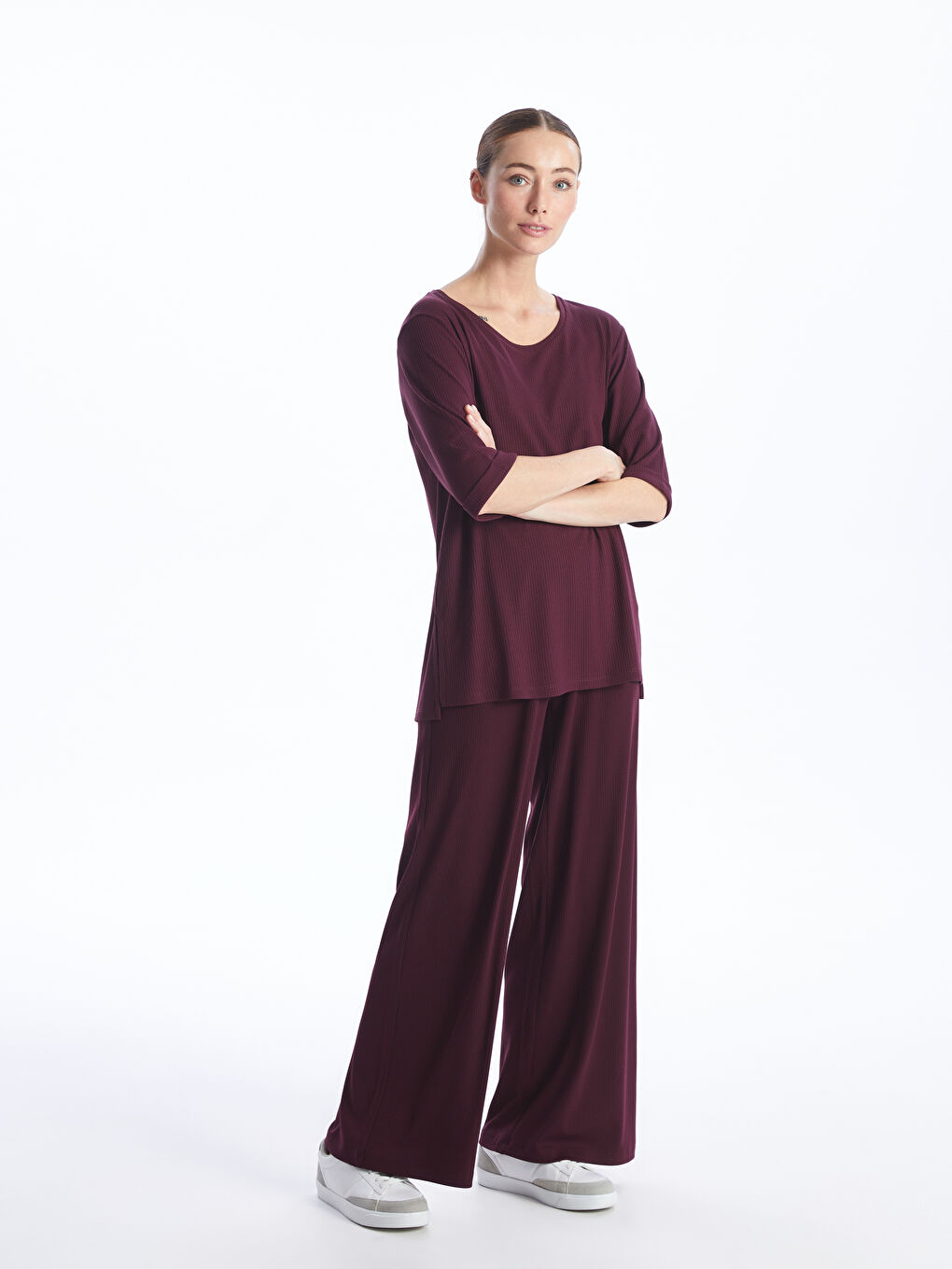 Crew Neck Regular Women's T-shirt -S48243Z8-HNV
