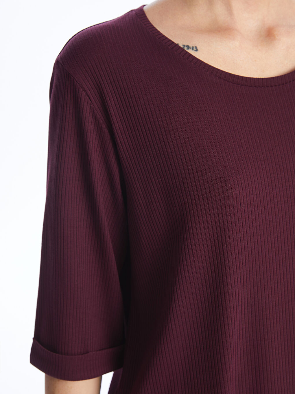 Crew Neck Regular Women's T-shirt -S48243Z8-HNV