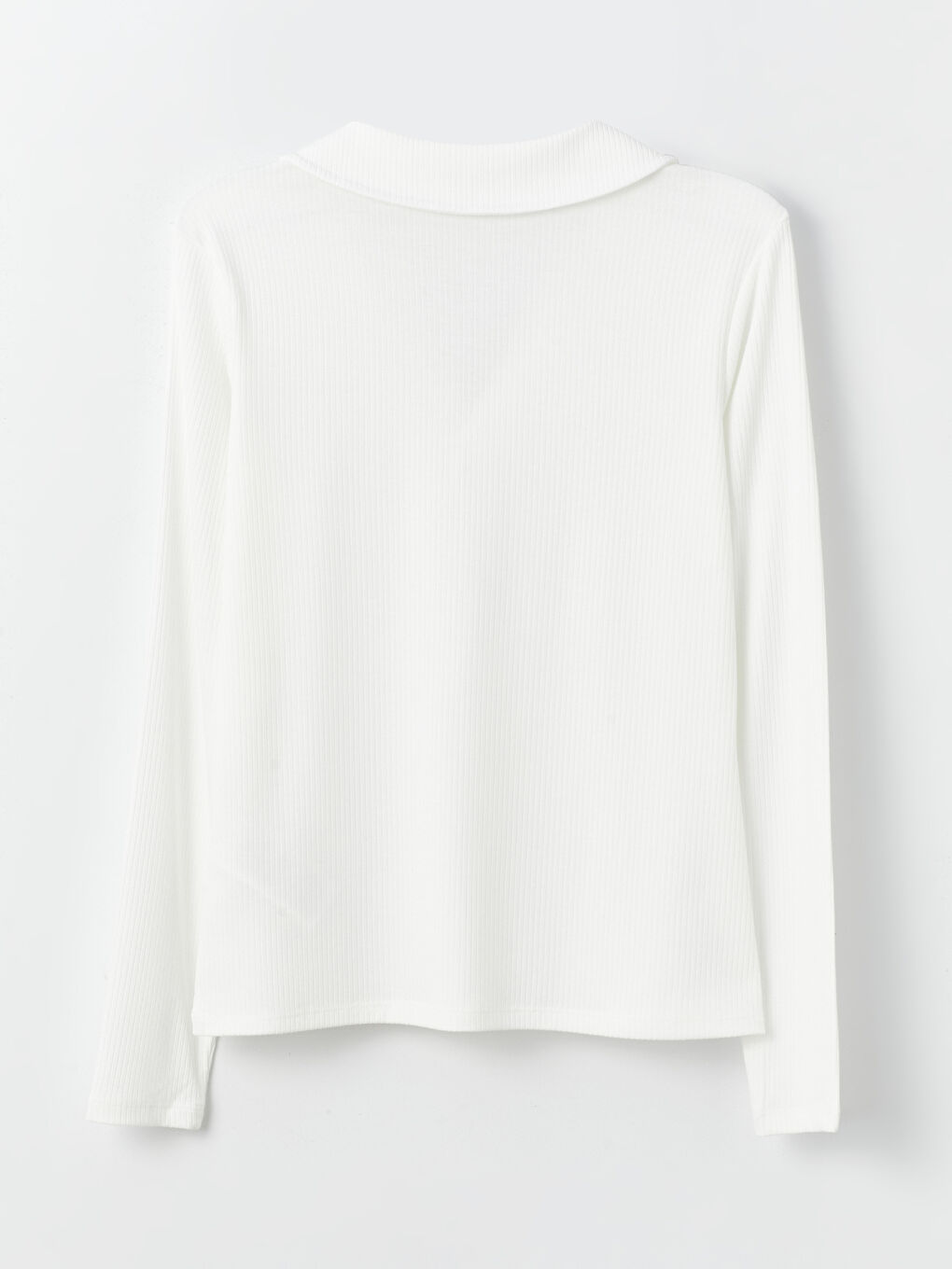 Polo Neck Regular Long Sleeve Women's T-shirt -S48272Z8-R9J