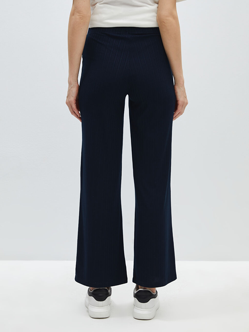 Elasticated Waist Plain Wide Leg Women's Sweatpants -S48274Z8-E1J