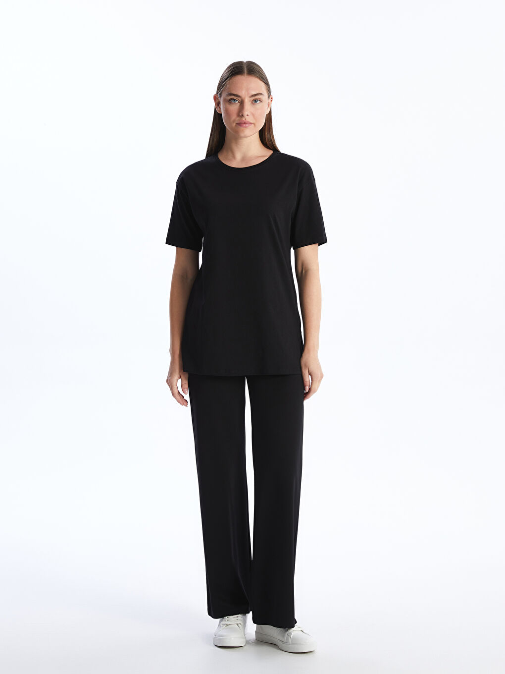 LCWAIKIKI Basic Elasticated Waist Plain Wide Leg Women's Sweatpants -S48276Z8-CVL
