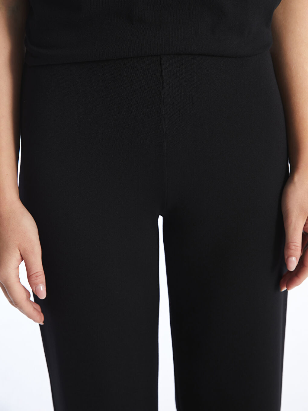 LCWAIKIKI Basic Elasticated Waist Plain Wide Leg Women's Sweatpants -S48276Z8-CVL