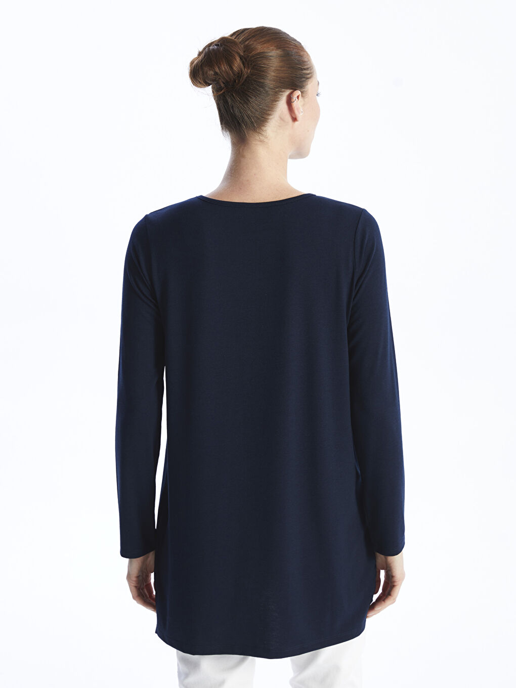 Crew Neck Printed Long Sleeve Women's T-shirt -S48286Z8-E1J