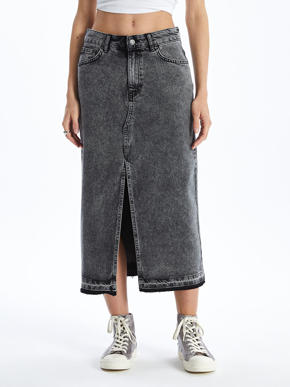 Slim Fit Women Jean Skirt -S48288Z8-SUV