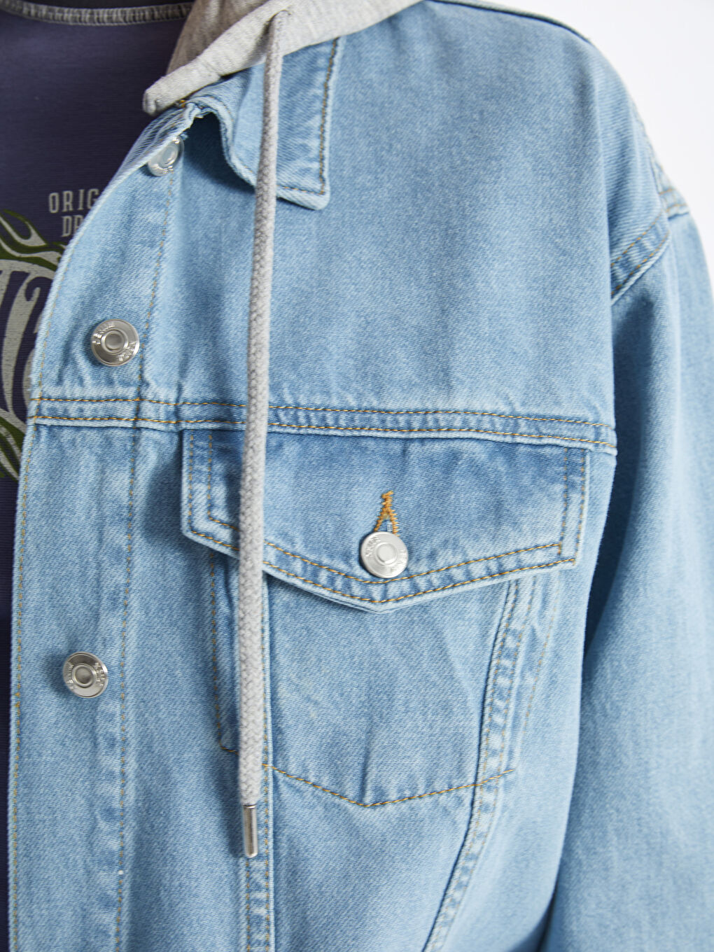 Hooded Oversize Women's Denim Jacket -S48290Z8-SX1
