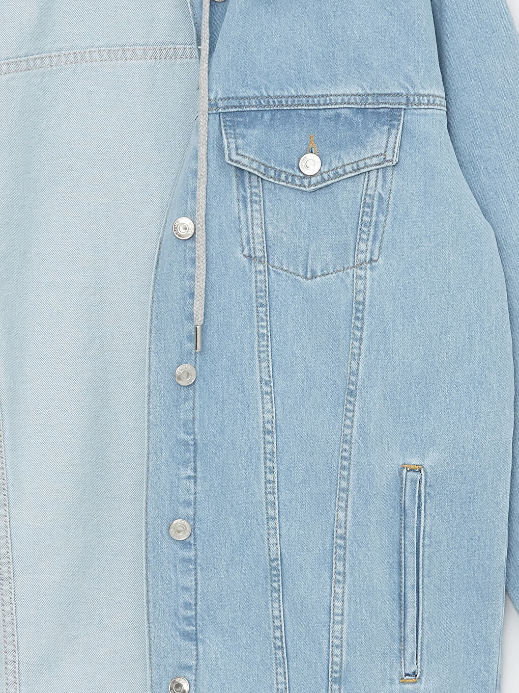 Hooded Oversize Women's Denim Jacket -S48290Z8-SX1