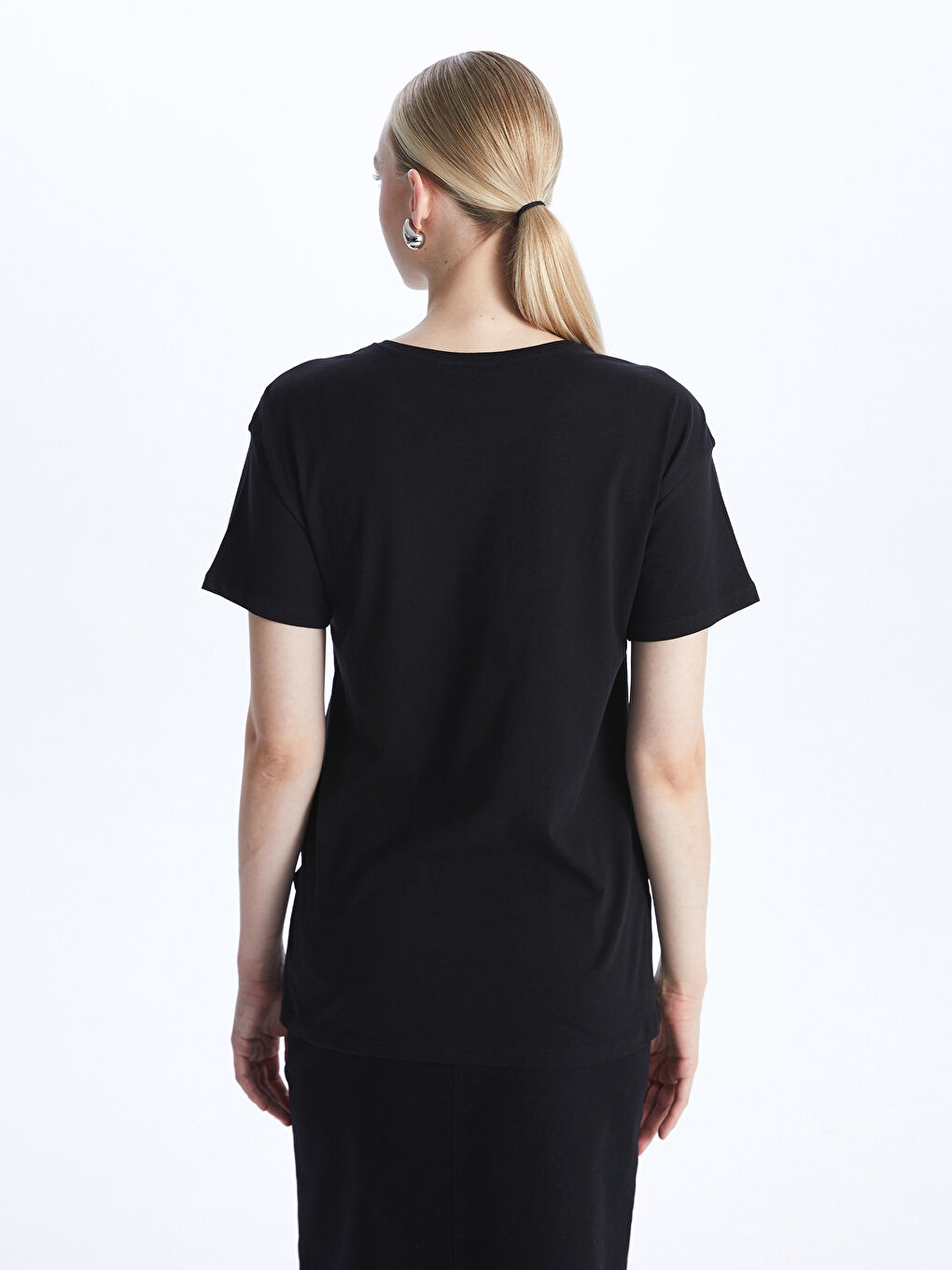 Crew Neck Printed Short Sleeve Women's T-Shirt -S48315Z8-CVL