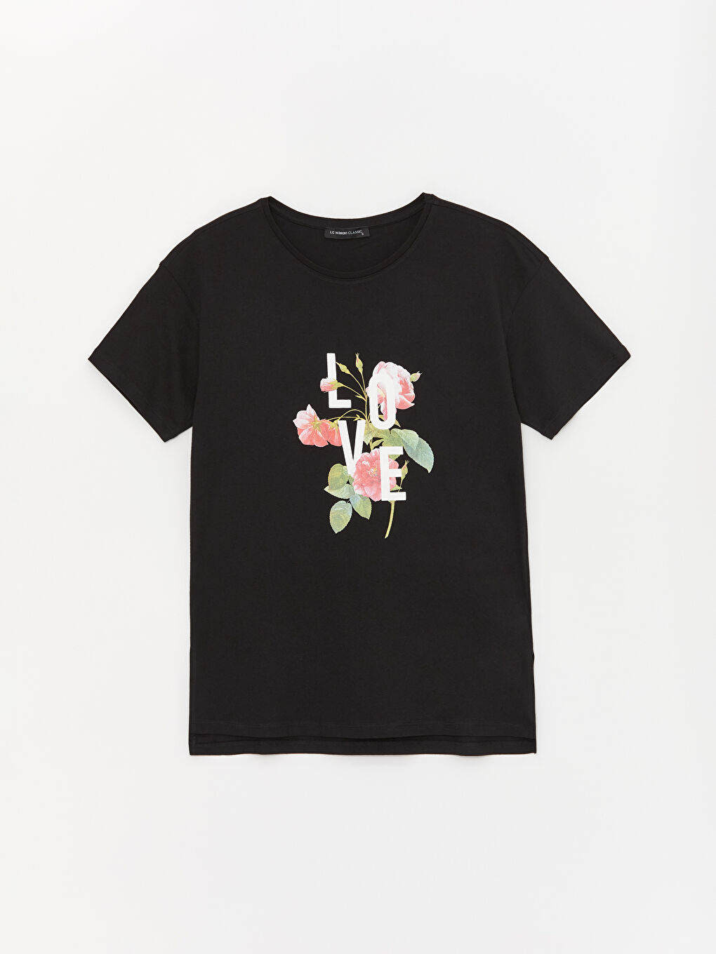 Crew Neck Printed Short Sleeve Women's T-Shirt -S48315Z8-CVL