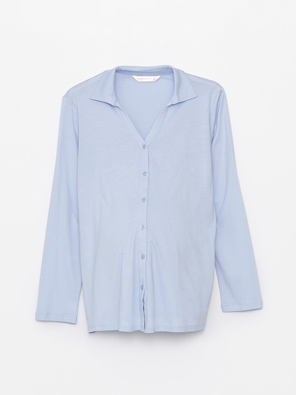 Collared Neck Plain Long Sleeve Maternity Pyjama Set -S48339Z8-Q5R