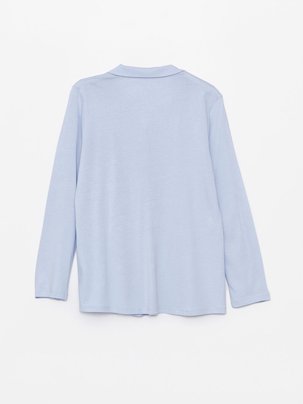 Collared Neck Plain Long Sleeve Maternity Pyjama Set -S48339Z8-Q5R