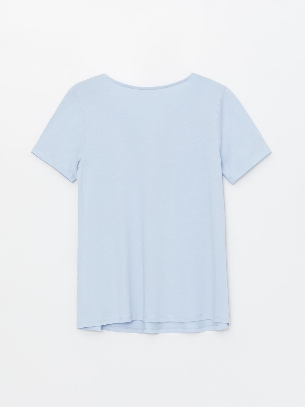 Mavi V Yaka Dantel Detaylı Hamile Pijama Üstü-1