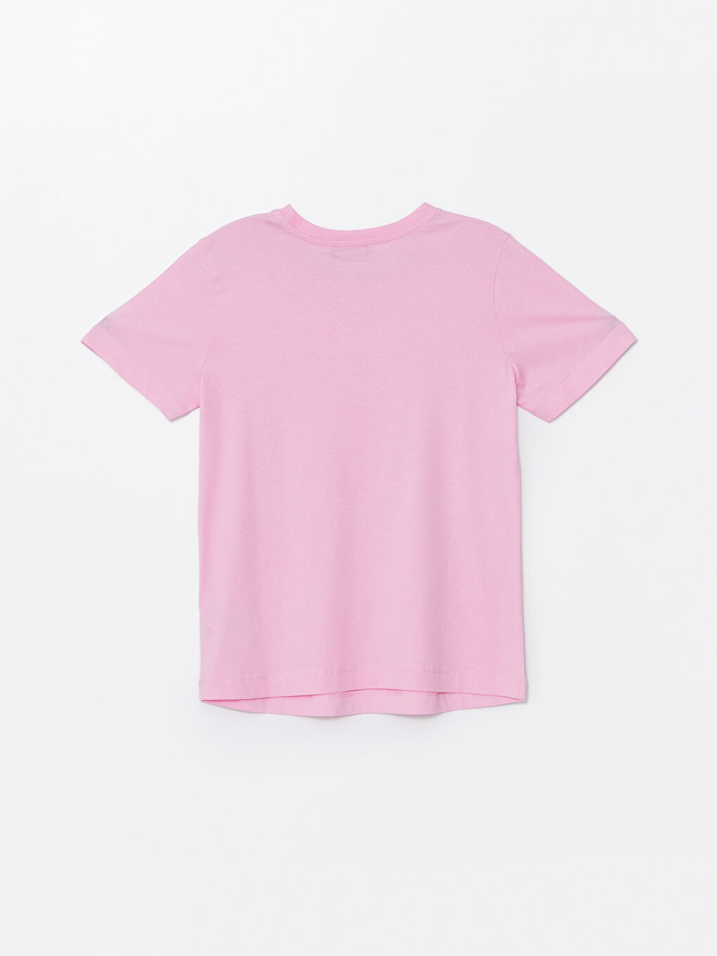 T-shirt pour Femmes à Manches Courtes Uni à Col Rond-5