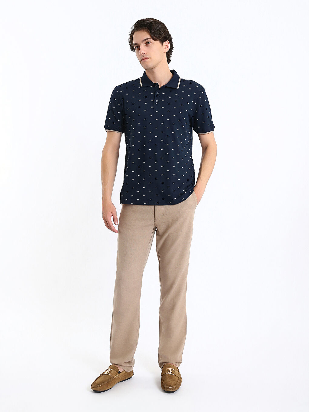 SOUTHBLUE Standardni kroj Poplin Muške Pantalone -S48357Z8-QTD