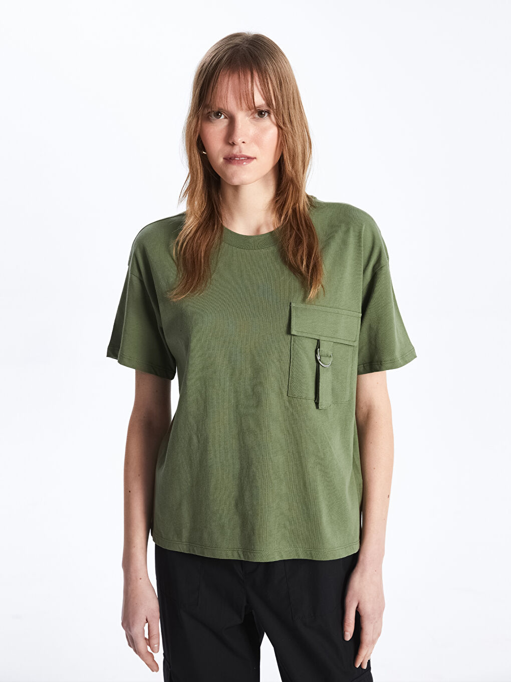 LCW Vision Crew Neck Plain Short Sleeve Women's T-Shirt - S48364Z8