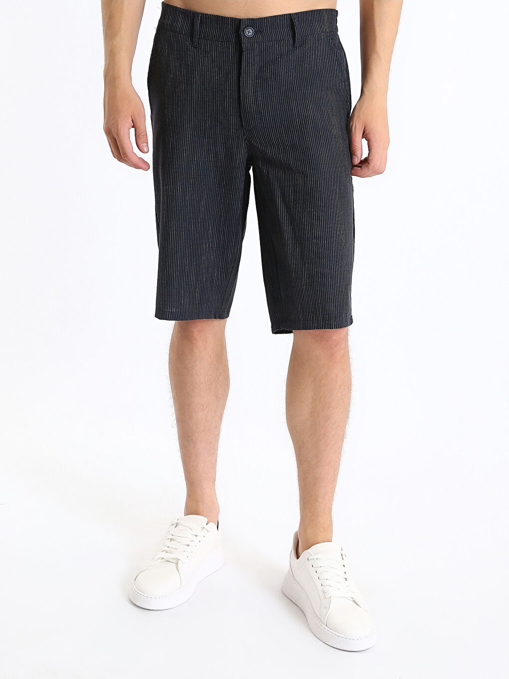 Standard Fit Striped Men's Shorts-2