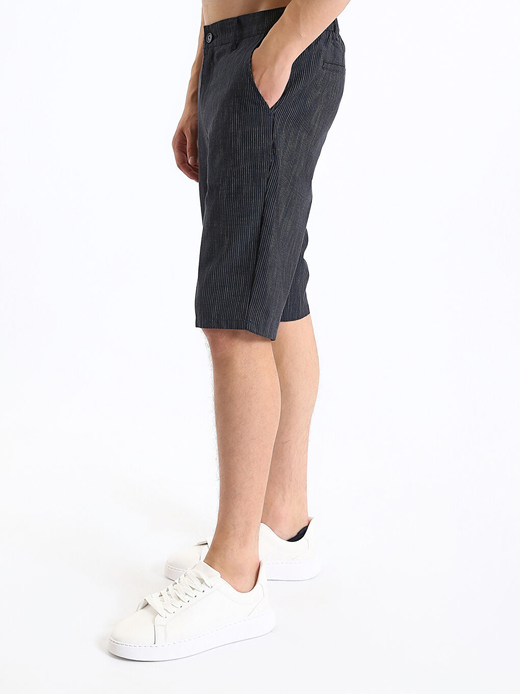 Standard Fit Striped Men's Shorts-6