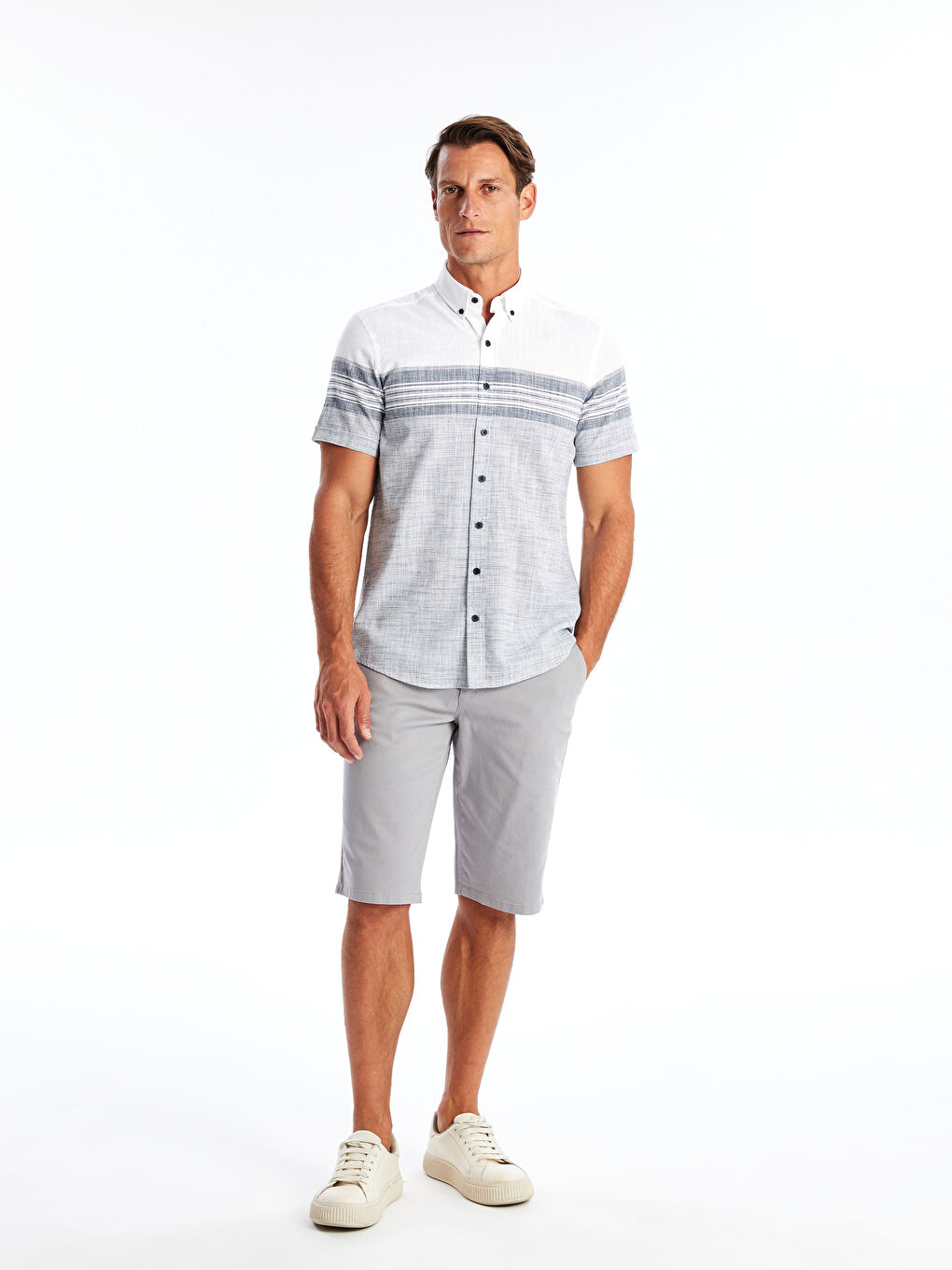 Comfortable Fit Men's Bermuda Shorts -S48368Z8-Y2F