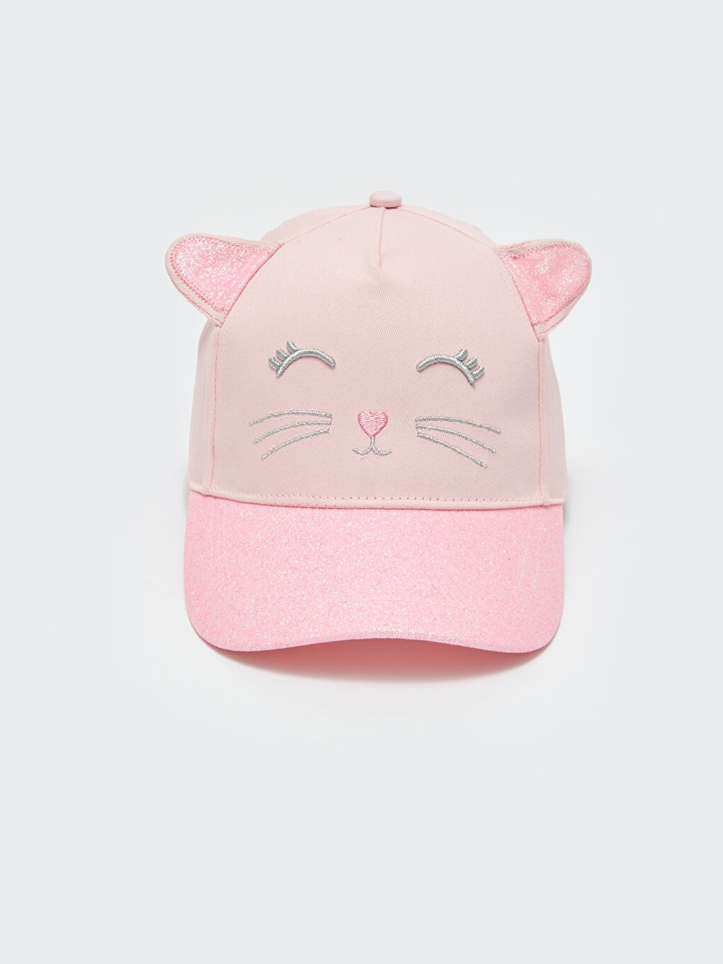 Pembe Nakışlı Kız Çocuk Kep Şapka