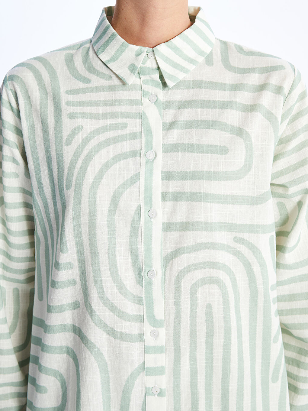 Patterned Women's Shirt Tunic -S48417Z8-LRR