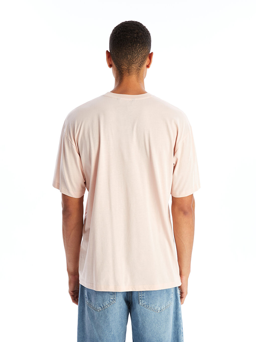 XSIDE Pembe Bisiklet Yaka Penye Erkek Tişört - 3