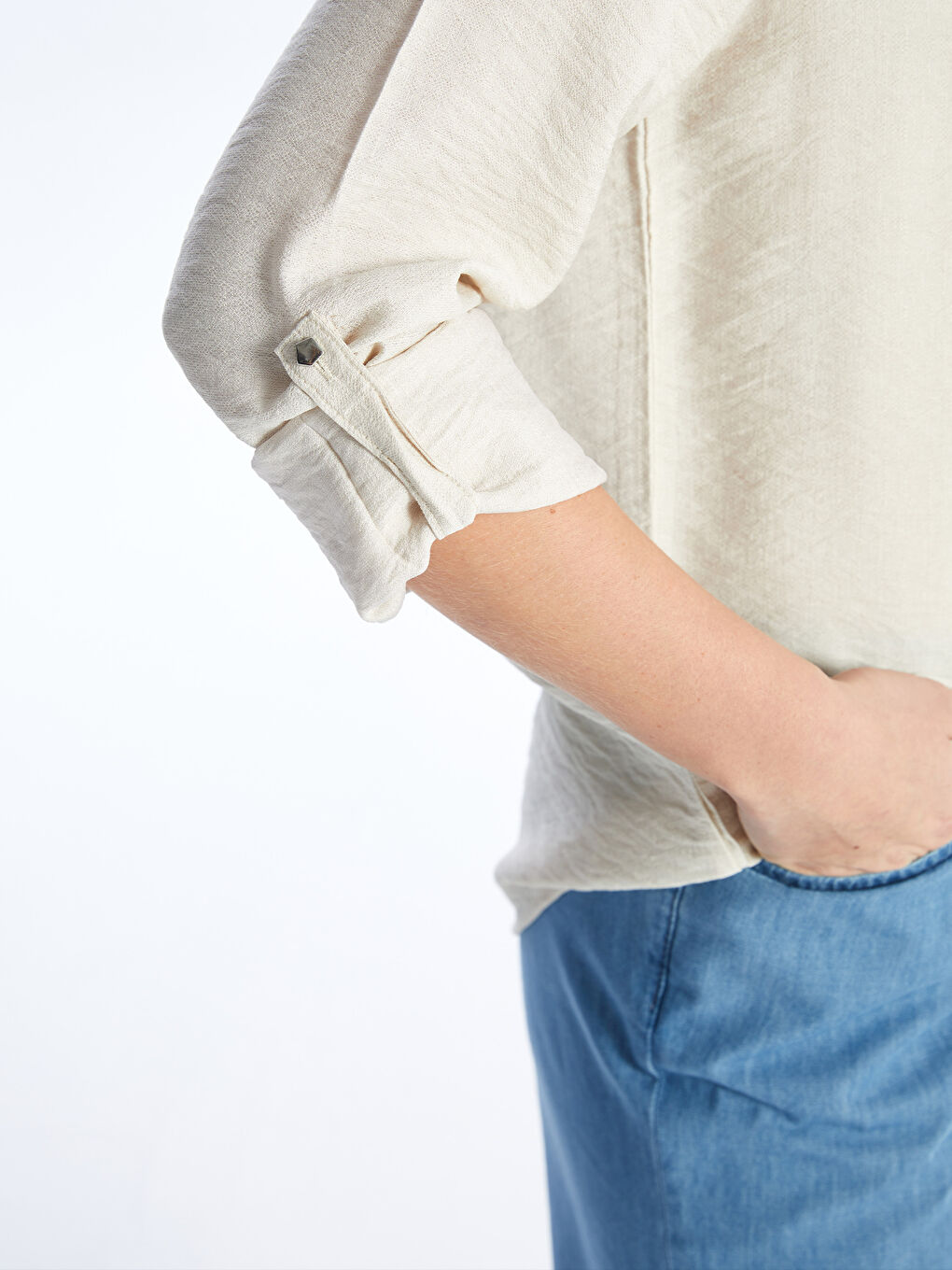 Crew Neck Regular Long Sleeve Women's Blouse -S48461Z8-FXP
