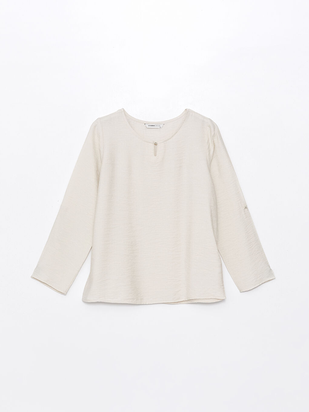 Crew Neck Regular Long Sleeve Women's Blouse -S48461Z8-FXP