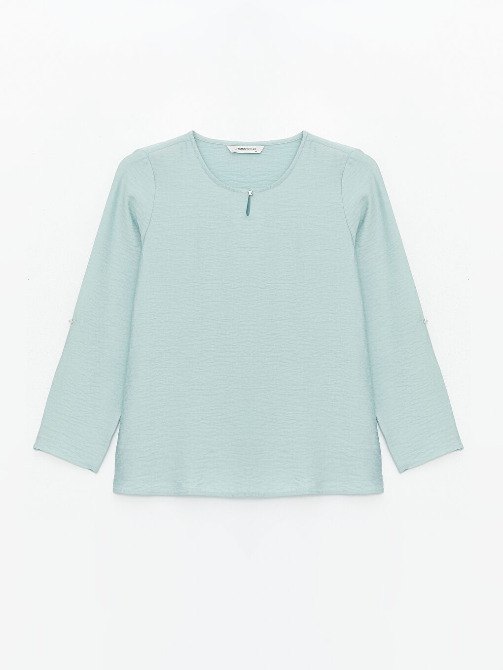 LCW Grace Crew Neck Plain Long Sleeve Women's Blouse -S48461Z8-GBZ