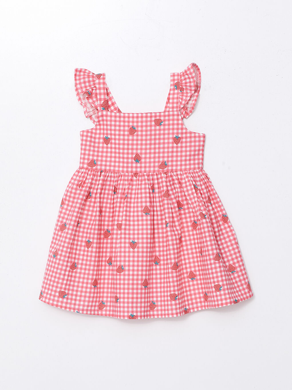 Square Collar Sleeveless Printed Baby Girls' Dress