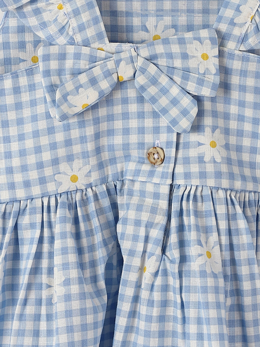 فستان للبنات بدون أكمام برقبة مربعة ونقشة زهور-1