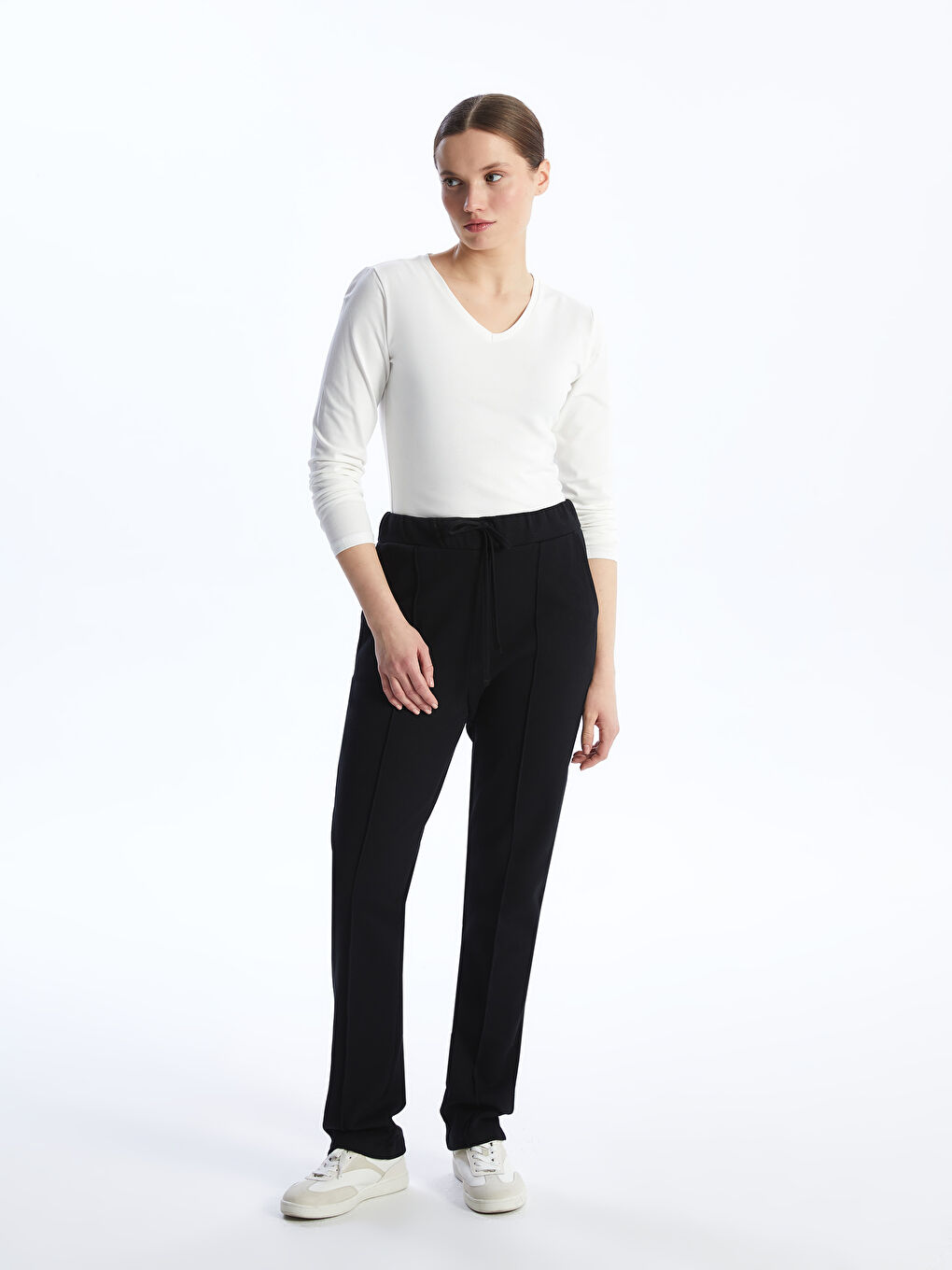 LCWAIKIKI Basic Women's Elasticated Waist Plain Sweatpants -S48477Z8-CVL