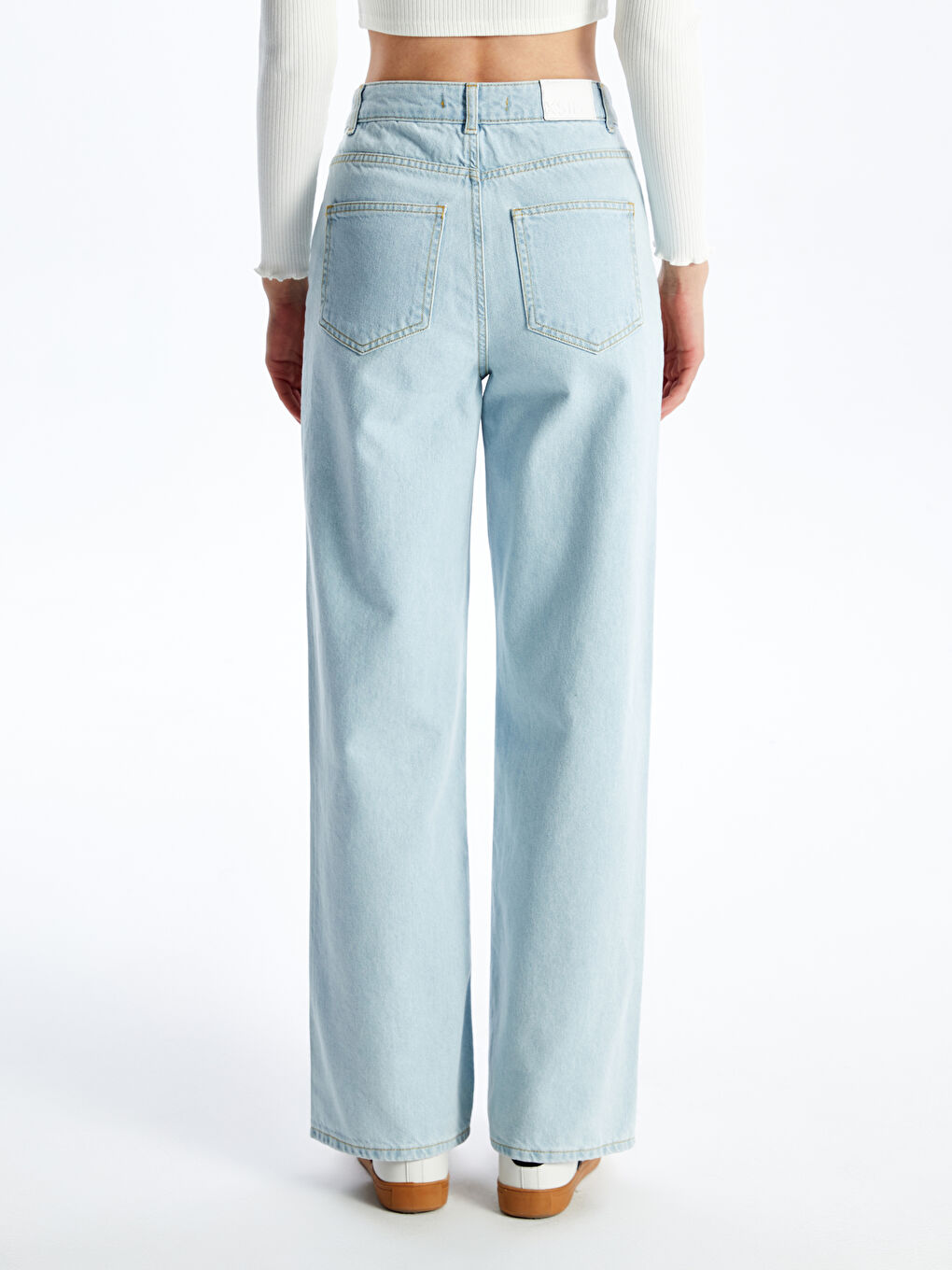 XSIDE High Waisted Wideleg Women's Cargo Jeans -S48481Z8-K9M
