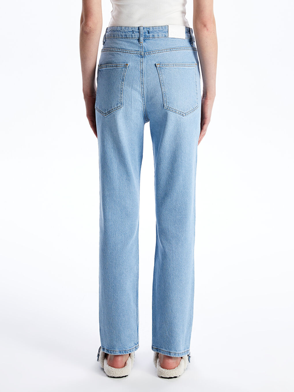 Straight Fit Women's Denim Trousers -S48503Z8-S54