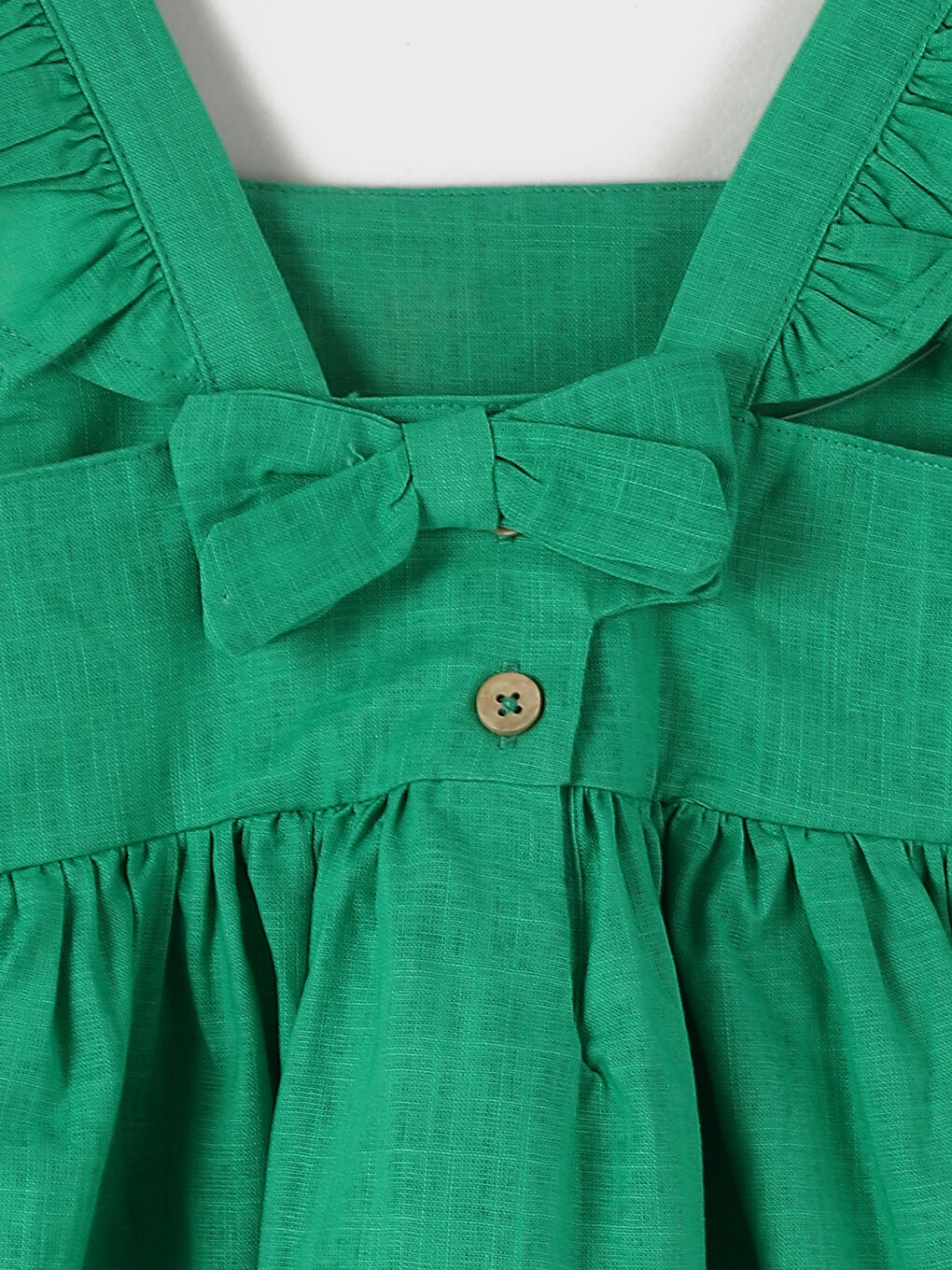 Square Collar Basic Girls' Dress-2