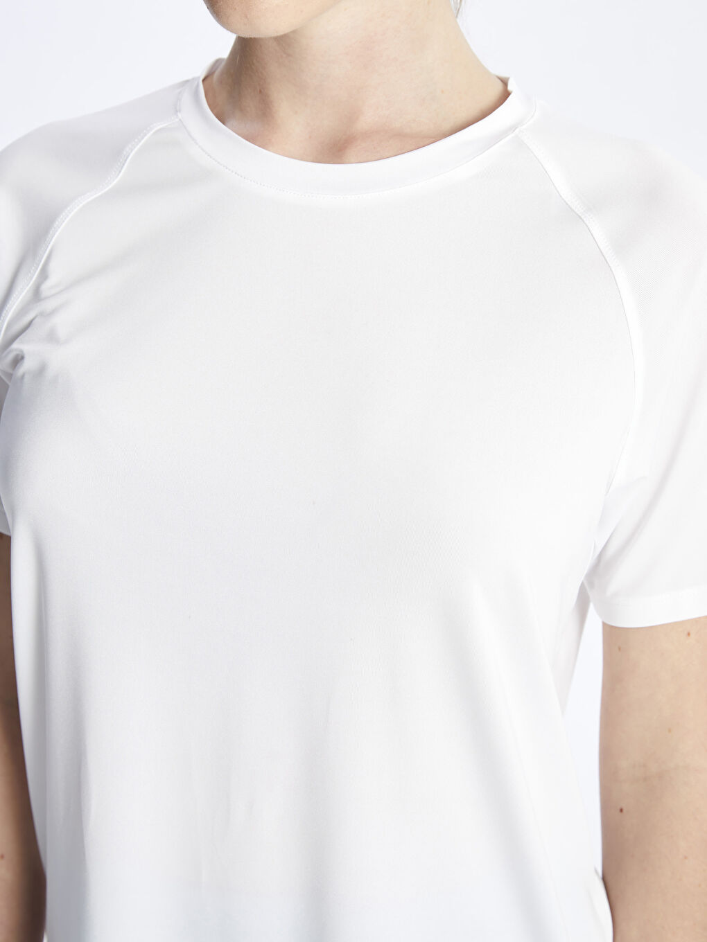 Crew Neck Reflective Printed Short Sleeve Women's Sports T-Shirt -S48522Z8-R9J