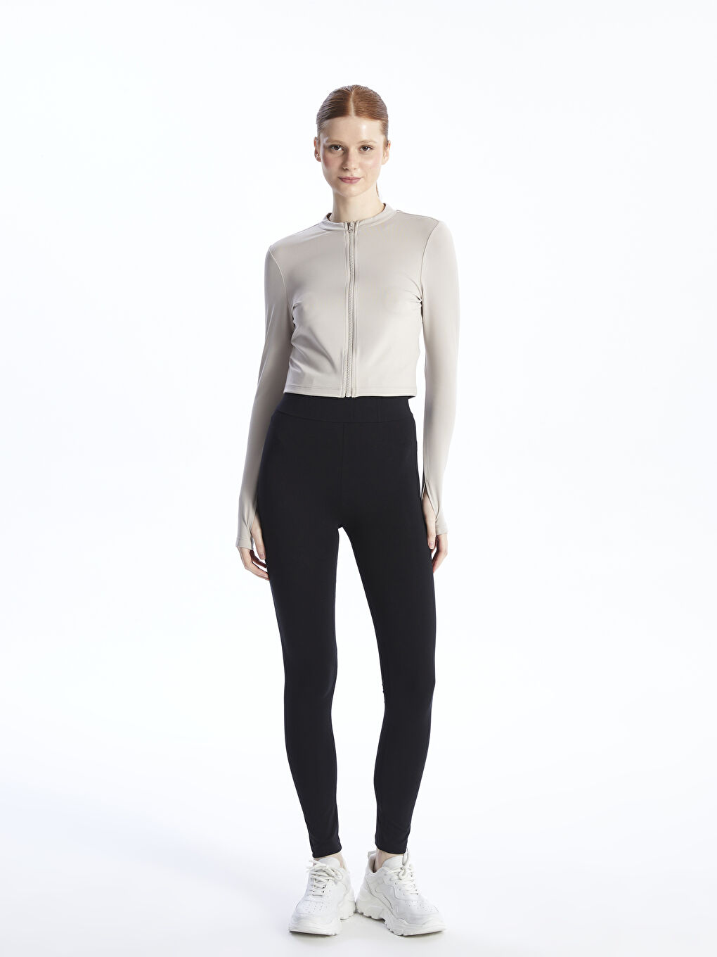Xside Active Sweat Zippé Court à Col Rond pour Femmes -S48523Z8-SKK