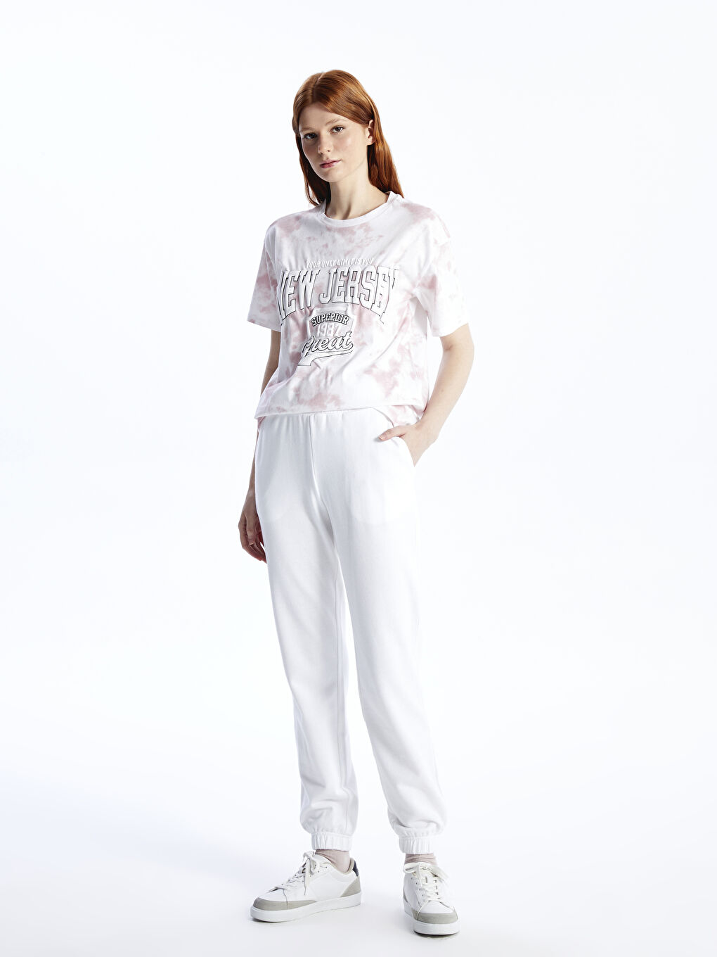Women's Elasticated Waist Plain Jogger Sweatpants -S48525Z8-Q6K