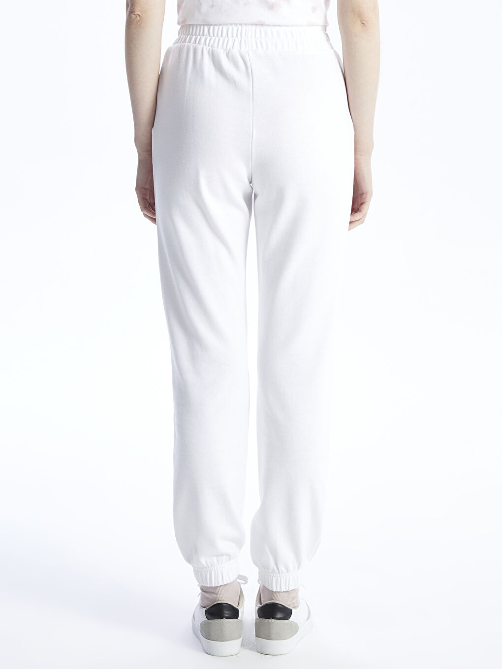 Women's Elasticated Waist Plain Jogger Sweatpants -S48525Z8-Q6K