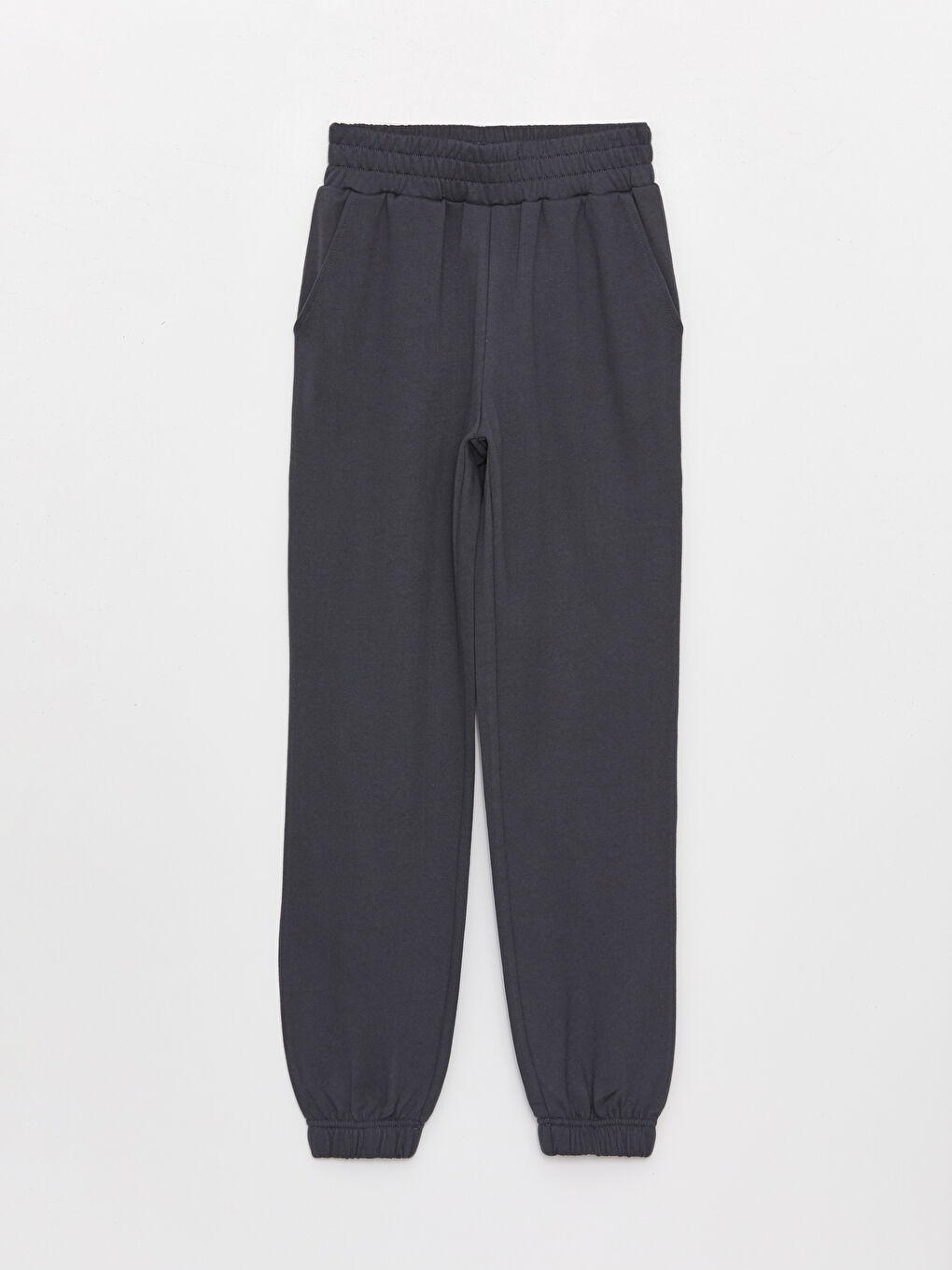 Women's Elasticated Waist Plain Jogger Sweatpants-5