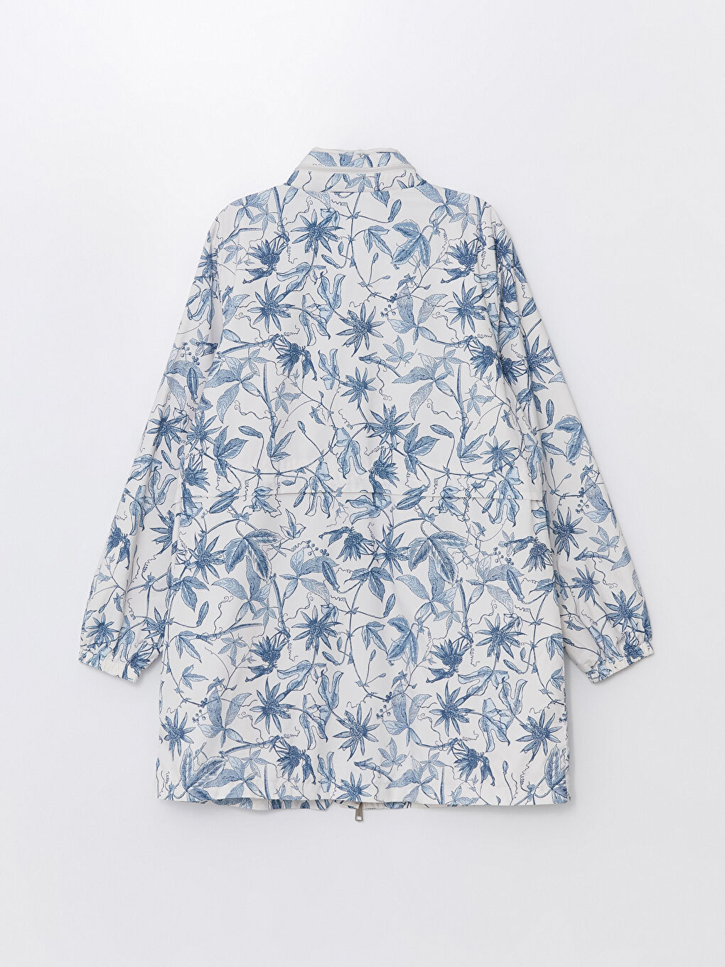 Дождевик с воротником-трубой и узором для женщин-2